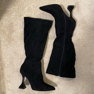 Lulu's Chic Black Heeled Boots